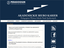 Tablet Screenshot of biurokarier.pedagogium.pl